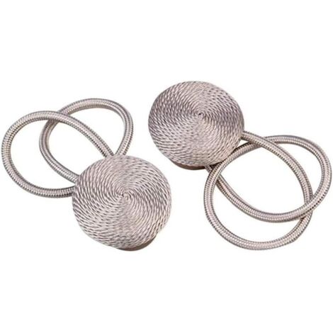Lot de 2 embrasses de rideaux décoratives en métal, fixations murales pour rideaux de fenêtre pour chambre à coucher, salon, - Maison