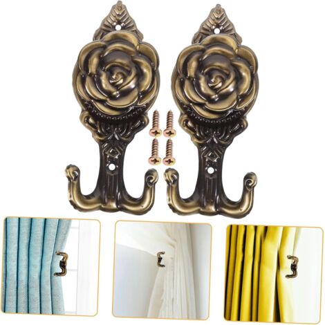 4 crochets pour embrasses de rideaux( en Laiton) - Décoration