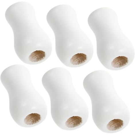 Lot De 8 Boutons De Cordon Pour Stores - Blanc, Remplacement Accessoires Stores Vénitiens, Romains