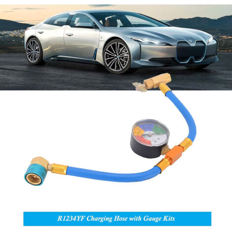 EJ.life Adaptateur de recharge de réservoir CO2 avec double soupape et tuyau avec manomètre