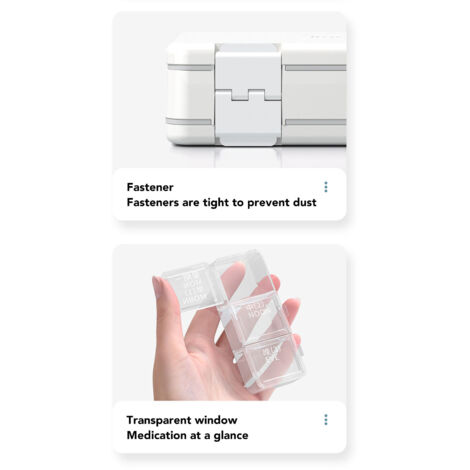 Boîte De Médicaments Portable De Voyage De 7 Jours à Double Couche De Grande Capacite Portable Boite De Medicaments De Stockage Scellee 98717194