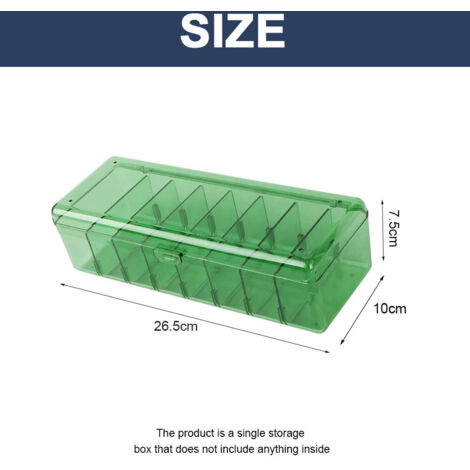 2 Pièces Boite Rangement Cable, Avec 8 Compartiments Et 20 Serre Cables Pour Rangement Sur Bureau Au Bureau Et A Maison 26 10 6 Cm 98341697