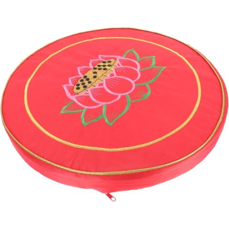 Zerodeko Tapis De Zafu Rond Pour Yoga Et Prière – Coussin De Sol Rembourré, Tissu Perlé, Motif Brodé