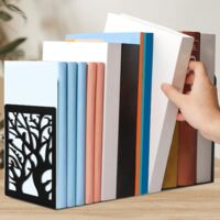Lot De 4 Pièces Serre-Livres En Acrylique Transparent Avec Autocollants Antiderapants Pour Chambre A Coucher Bibliotheque Bureau 98223683