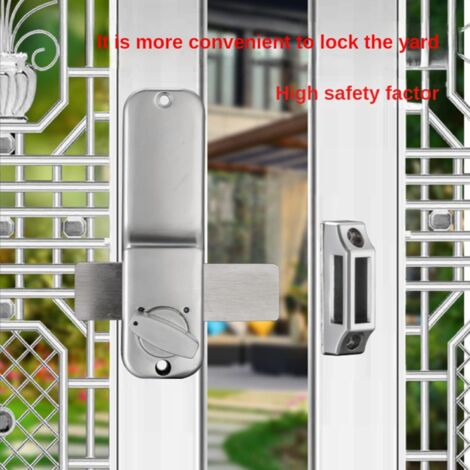 Serrure De Porte Sans Clé à Clavier Mécanique - Pour Gaucher, Finition Brossée, Acier Inox - Neuf