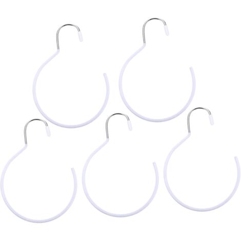 10 Cintres Ronds Pour écharpes, Ceintures, Cravates - En Plastique Noir - Gain De Place Dans Le Placard - 13,5 X 13,5 Cm