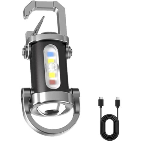 Porte-clés Torche LED COB ANSMANN 1W – 80lm – Noir – Réf 1600-0505