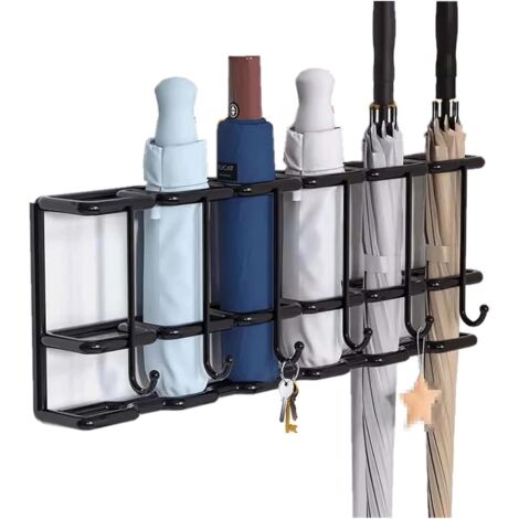 Porte-parapluies d'intérieur en métal, peu encombrant, pour couloir, entrée, panier de rangement pour parapluie avec bac d'égouttement indépendant, 16 x 47 cm Porte-parapluies d'intérieur en métal, peu encombrant, pour couloir, entrée, panier de rangement pour parapluie avec bac d'égouttement indépendant, 16 x 47 cm