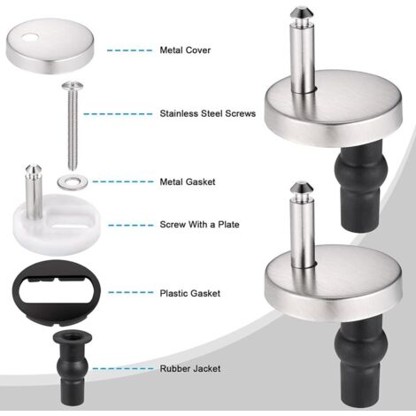 Kit de fixation de toilettes universel pour toilettes suspendues, vis