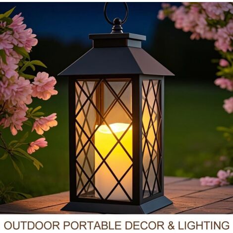 Bougie Solaire LED 11cm Extérieur - Bougie Étanche Décoration Jardin Lumineuse