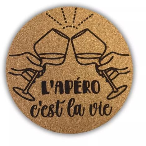 Dessous de verre - Lot de 10 - Liège naturel - Diamètre 9 cm - Écologique et élégant (1/5)