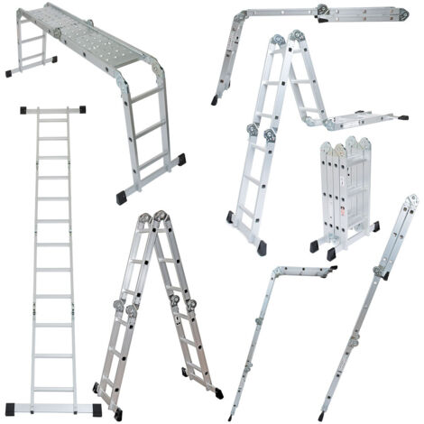 Combination Ladder Wolf 11-in-1 Aluminium Folding 3.37m Height
