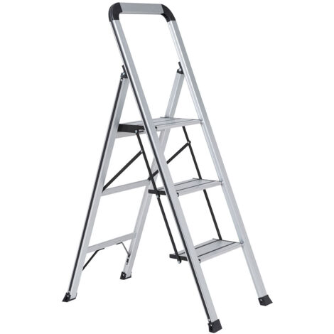 Step Ladder Wolf Aluminium 3 Step Slimline Steps 1235mm Height (1/5)