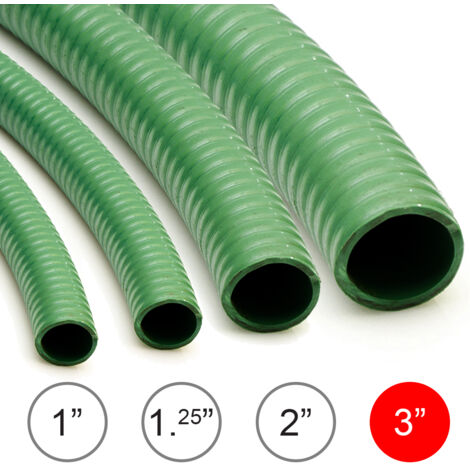 10m Reinforced Hose Suction Hose 3" / 76mm Wolf PVC Garden Hose