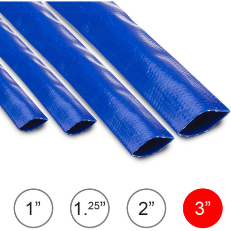 10m Layflat Hose Delivery Hose 3" / 76mm Wolf PVC Garden Hose (1/2)
