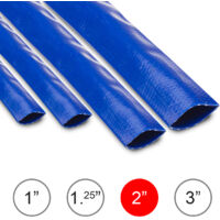 5M Layflat Discharge Drain Pump Hose Wolf 2" (51mm) PVC Submersible Pipe for Flood Water, Ponds