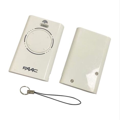 Lot de 2 Télécommandes FAAC XT2 433 SLH Blanches - 433,92 MHz - 2 Canaux + 1 goodies Domobip Offert