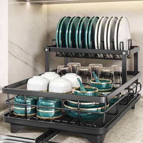 Égouttoir à linge de comptoir de cuisine, support pliable à 3 bras, support pour essuie-mains