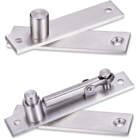 Charnière de porte pivotante dissimulée à 360 degrés en acier inoxydable robuste avec vis de réglage pour portes en bois et étagères (1/5)