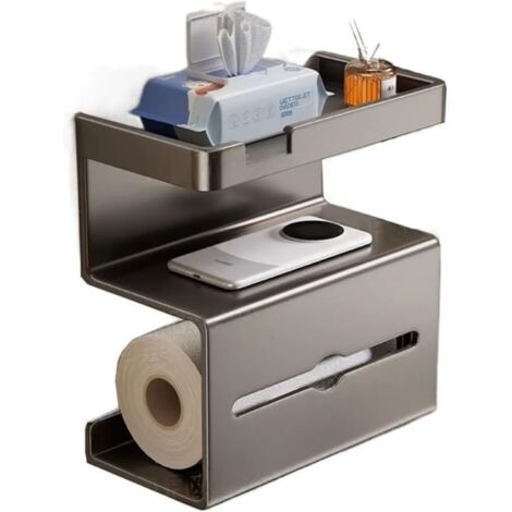 Bleu - Porte-rouleau de papier toilette en plastique, Ventouse murale