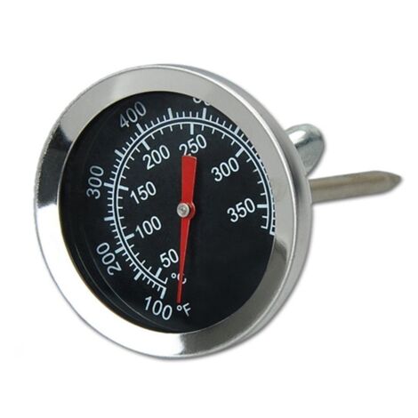 Thermomètre de four en acier inoxydable - Thermomètre de gril/fumée - 50-350 °C, 100-700 °F - 1 article