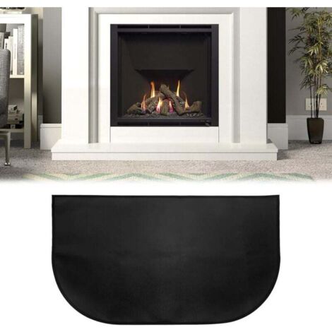 Tapis Cheminée Ignifuge Demi-Rond 102x50cm – Protection Anti-Feu devant Poêle, Barbecue, Chauffage