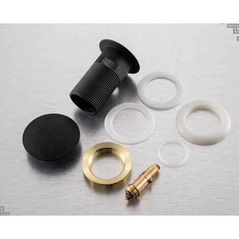 Mitigeur Lavabo Noir Mat Carré – Robinet Salle De Bain Monocommande Avec Bonde Pop-up Et Trop-plein, Acier Inoxydable SUS304