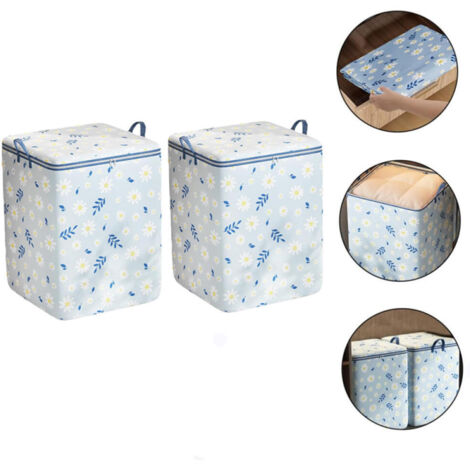 Boîtes de rangement portables, parfaites pour l'organisation de la maison et le déménagement, lot de 2, 110 litres. (1/5)