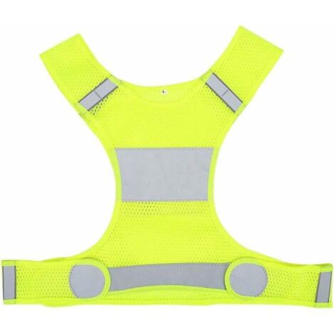 Gilet Réfléchissant AYNKH – Ceinture Haute Visibilité Et Brassard Élastique – Avec Sac De Rangement – Idéal Course Et Sécurité
