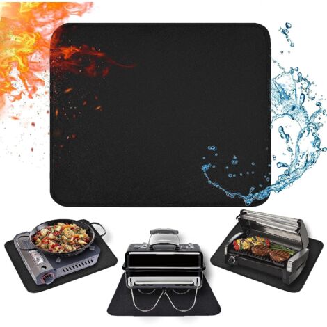 Tapis ignifuge en fibre de verre et silicone, 60 x 60 cm, résistant à la chaleur pour friteuse à air, antidérapant et imperméable (1/5)