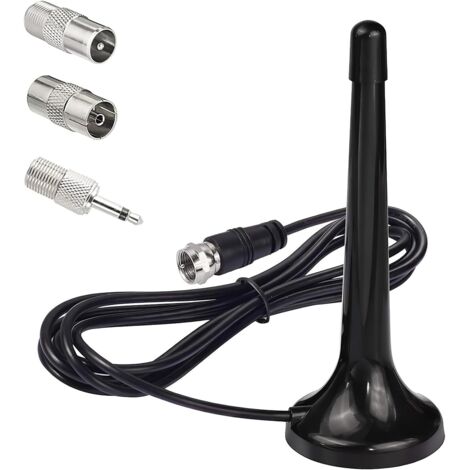 Antenne Radio FM Dab Intérieur Télescopique avec Base Magnétique, Compatible avec Récepteurs Stéréo, 75 Ohm Base Tuners Portables, et Systèmes Hi-FI (1/5)