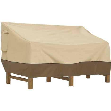 Housse de canapé d'extérieur imperméable, housse de banc de terrasse, 210D, 147 x 83 x 79 cm, beige