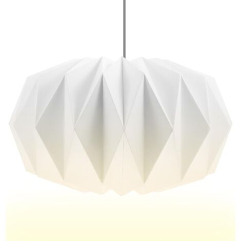 Abat-jour en papier design : abat-jour nordique pliable en papier créatif, abat-jour décoratif, lanterne en papier, moderne, pour suspension - Ø 43 cm (1/5)