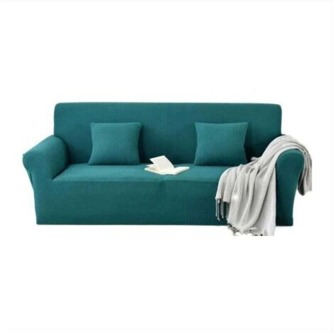 Housse canapé 2 places 145-180cm Cyan Housse Canapé Extensible Universelle Housse Canape Épais Doux Fit pour Salon Chambre (1/5)