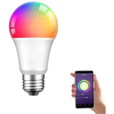 Ampoule LED intelligente E27 9 W RGBCW Changement de couleur 2200-6500 K 1000 lm Compatible avec Alexa,Google Assistant (1 pièce,E27) (1/5)