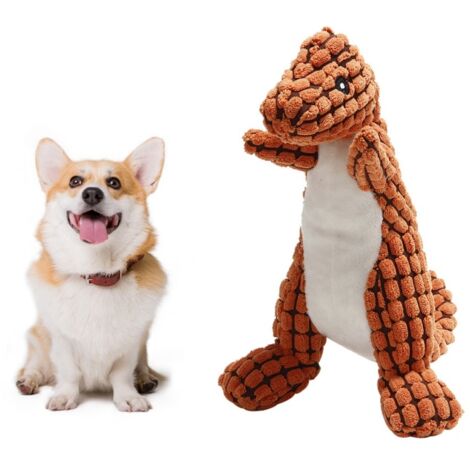 Jouet en peluche pour chien en forme de dinosaure (1/5)
