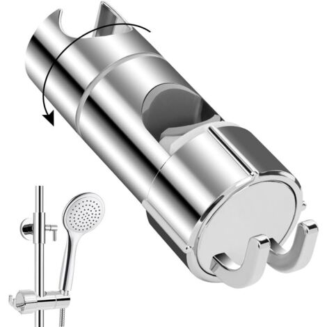 Curseur Barre de Douche — Support Pomme de Douche Remplaçable (ABS, Diamètre Réglable 18-25 mm) avec Crochet (1/5)
