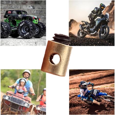Cable Gaz Moto,Majatou Câble D'accélérateur,Câble D'accélérateur de Transmission,Câble D'huile,Ligne de Câble D'accélérateur de Vélo de Moto Tête Droite M10 de 110Cm pour Pit Dirt Motor Trail(noirM10