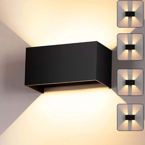 Applique murale extérieure 24 W, applique murale intérieure/extérieure, étanche IP65, lumière blanche chaude 3000 K (1/5)