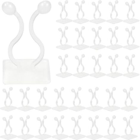 Plante Grimpante Support Clips 50 Pcs Crochet Fixateur Mural Auto-adhésif Support pour Plantes Grimpantes Décoration de la Maison (Blanche) (1/5)