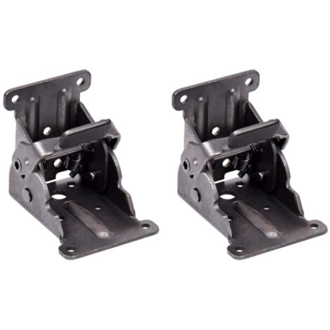 2pcs Charnières Autobloquantes, Support de Support Pliable Raccords de Jambe et Accolade de Coin, Pour les Pieds Pliants Établi Pliant (1/5)