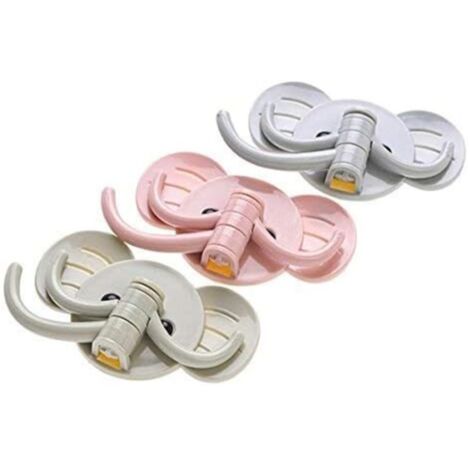 3 PCS Éléphant Crochet Salle de Bain Fort Autocollant Adhésif (1/5)