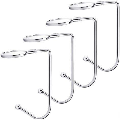 4 pièces porte-manteau de Noël porte-manteau cintre de sécurité de Noël accrocher les bas pince pour la décoration de fête de Noël,argent (1/5)