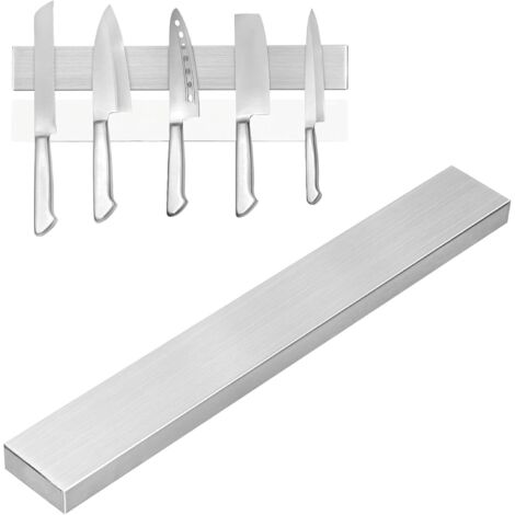 Porte-couteau magnétique 30 cm, bande magnétique pour couteaux en acier inoxydable, plaque aimantée murale, aucun perçage nécessaire, aimant super (1/5)