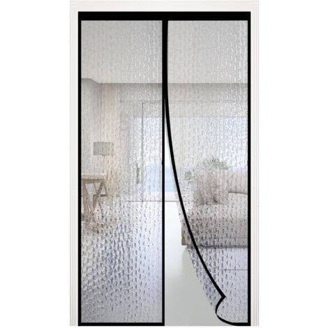 Rideau de porte magnétique à isolation thermique 110 x 230 cm, rideau de porte en EVA isolé pour la protection de la température, coupe-vent (1/5)