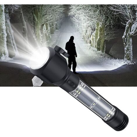 Lampe Torche LED Ultra Puissante avec Fonction de Charge Solaire,peut Charger des Téléphones Portables