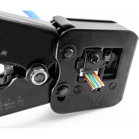 Uvital Pince à Sertir à Dénuder Double Modulaire Pour Câble Réseau Cat 5 Pince à Dénuder