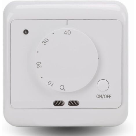 Thermostat mécanique blanc 16 A AC 230 V, système de contrôle de la température du chauffage par le sol pour cheminées domestiques et fournitures de c (1/5)