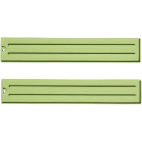 Lot de 2 tapis de rangement antidérapants pour couvercles de casserole en silicone avec design hydrophobe et résistant à la chaleur pour comptoir de cuisine vert (1/5)
