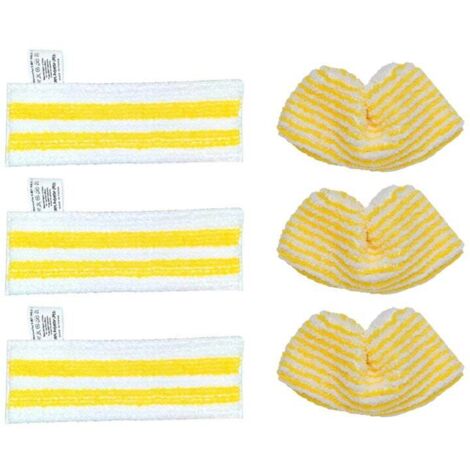 Ensemble de chiffons en microfibre, adapté aux Kärcher EasyFix SC 1 à SC 5, 3 buses de sol et 3 buses à main (1/5)